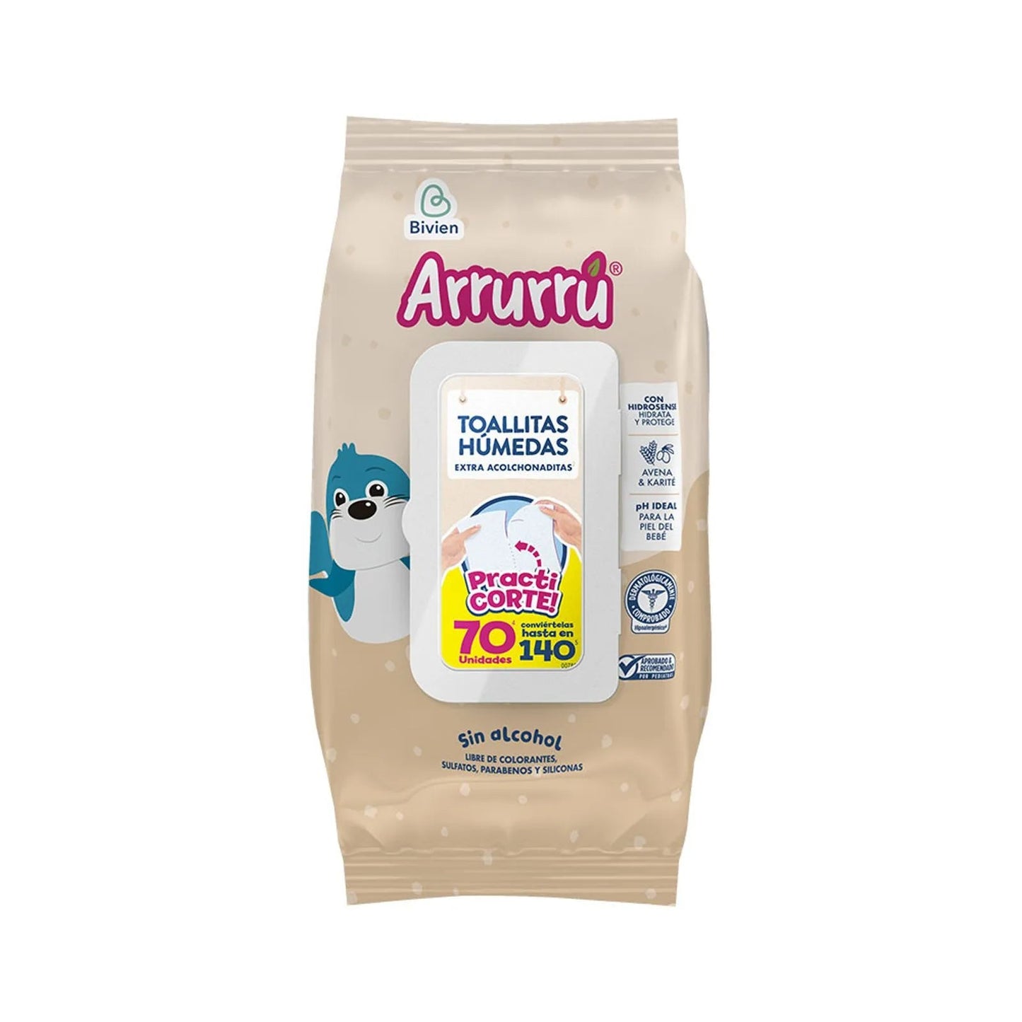 Arrurrú Baby Wipes – Oat & Shea Formula – 70 Count – Hypoallergenic, Alcohol - Free, Soft & Gentle – Imported from Colombia - JETa Imports®