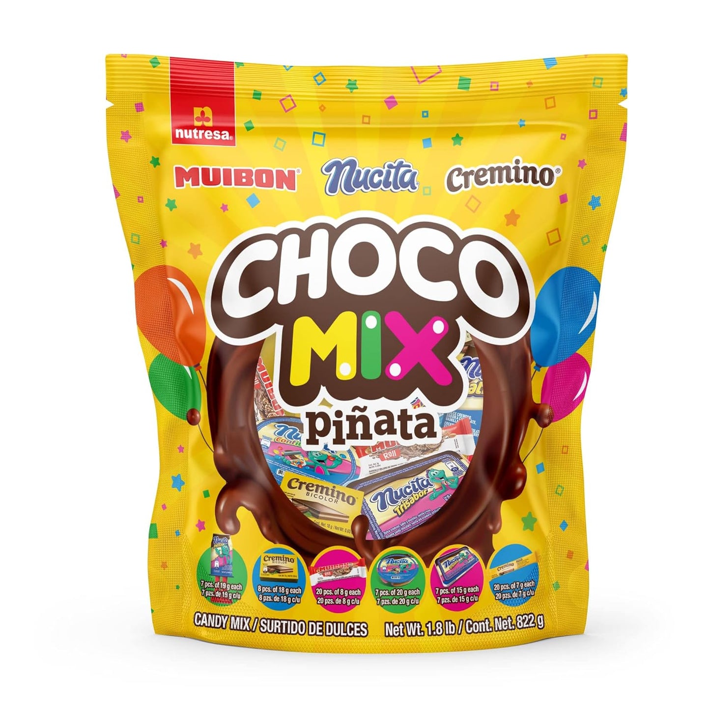 Choco Mix Assorted Candy Bag with Muibon, Cremino & Nucita | 1.8 lbs (816g) - JETa Imports®