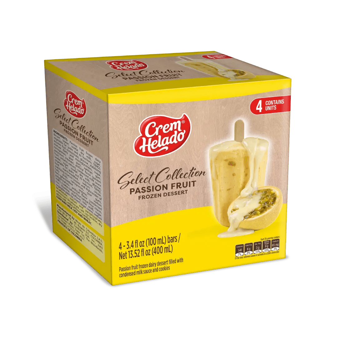 Crem Helado Select Collection Tres Leches Frozen Dessert – 4 - Pack – 13.5 fl oz (400 ml) – Premium Colombian Ice Cream Treat – Imported from Colombia - JETa Imports®