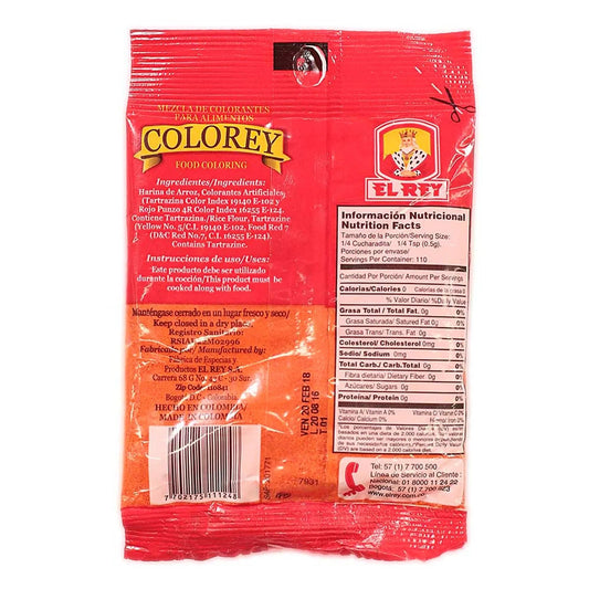 El Rey Food Coloring | 55g Bag – Traditional Colombian Culinary Color - JETa Imports®