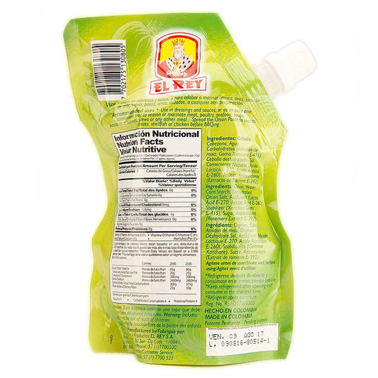El Rey Onion Paste – 250g (8.8 oz) Jar – Savory Cooking Base – Imported from Colombia - JETa Imports®