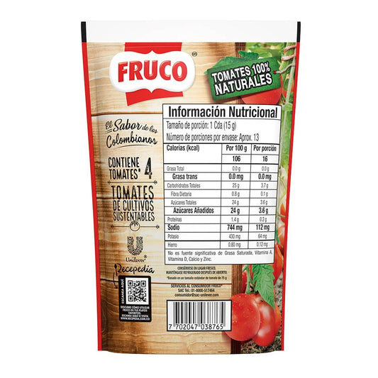 Fruco Tomato Ketchup – 190g (6.7 oz) Doypack – Imported from Colombia - JETa Imports®