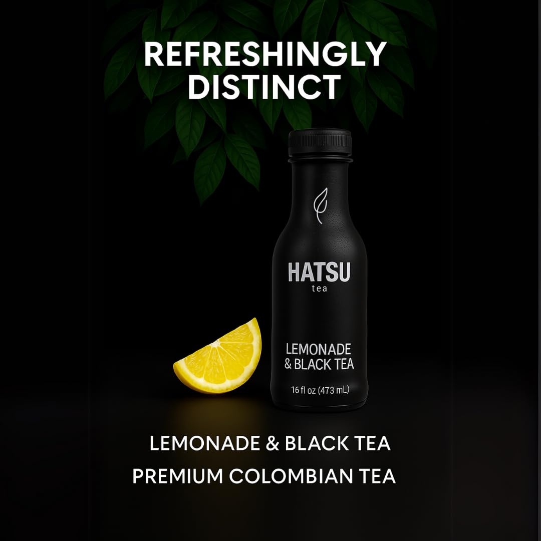 Hatsu Black Tea & Lemonade – 473ml (16 fl oz) – Refreshing Colombian Tea Beverage - JETa Imports®