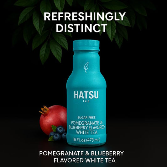 Hatsu Pomegranate & Blueberry Tea – 473ml (16 fl oz) – Sugar - Free | Imported from Colombia - JETa Imports®