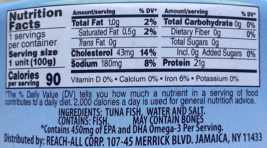 Van Ecuador Tuna in Water - 5.3 oz - Premium Quality Tuna - JETa Imports®