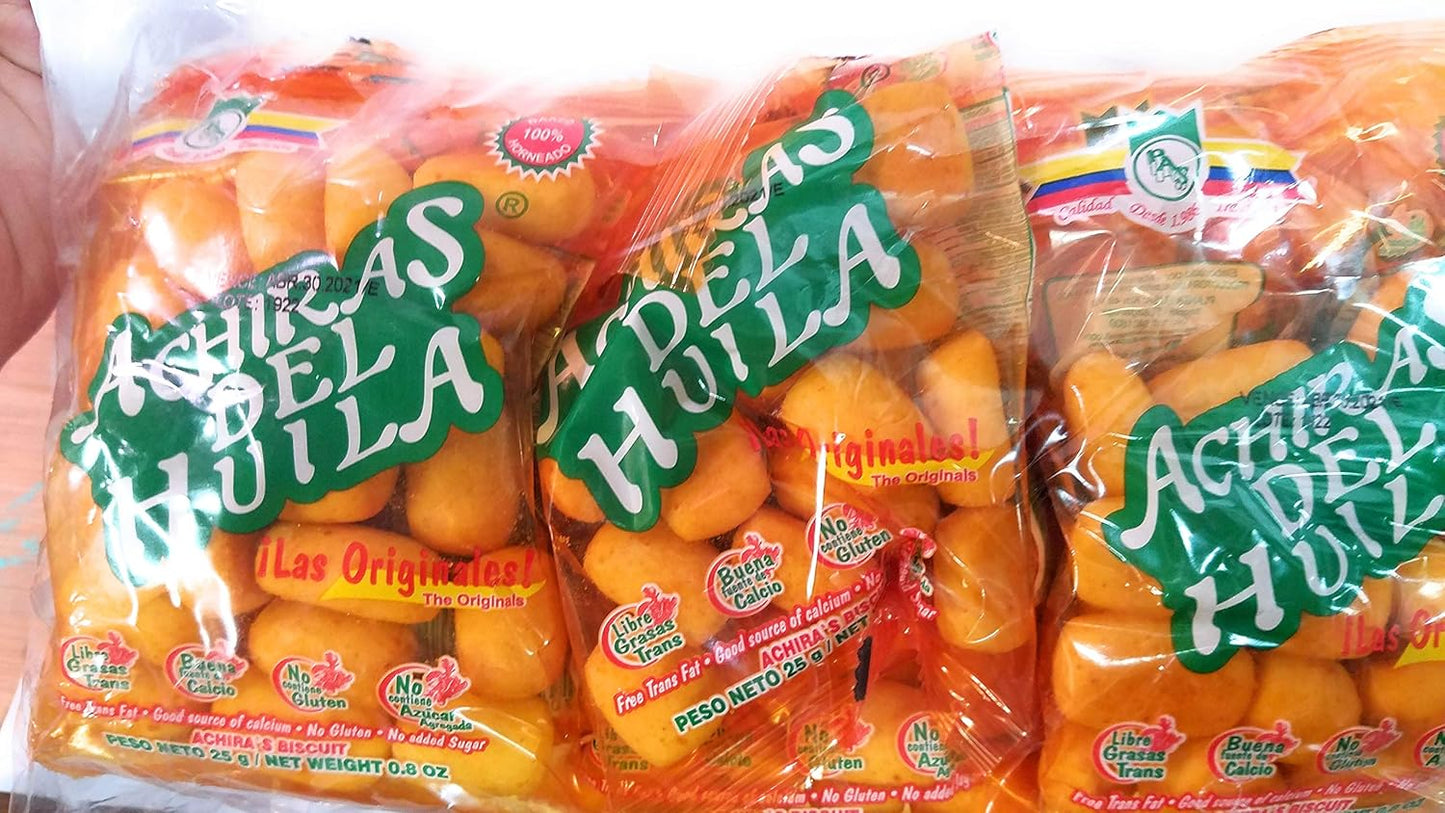 Achiras de Huila Las Originales – 12 Pack – 25g (0.8 oz) Each – Total 300g (10.6 oz) – Traditional Colombian Cheese Biscuits – Imported from Colombia - JETa Imports®