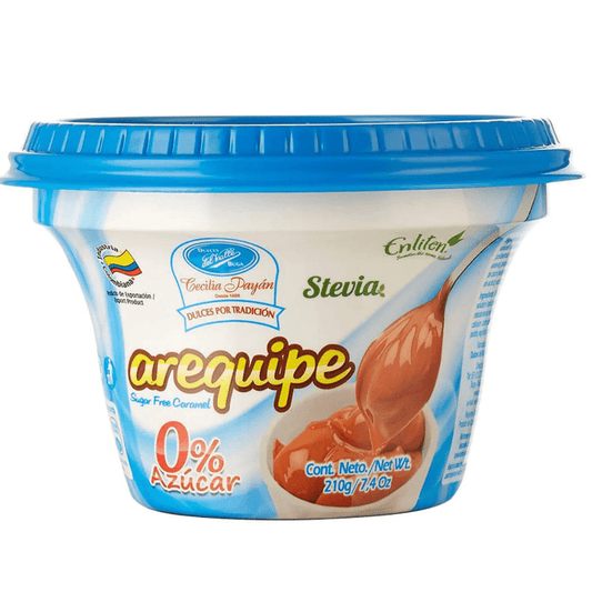 Arequipe Dulces Del Valle with Stevia – 210g (7.4 oz) – Colombian Milk Caramel Spread with No Added Sugar - JETa Imports®
