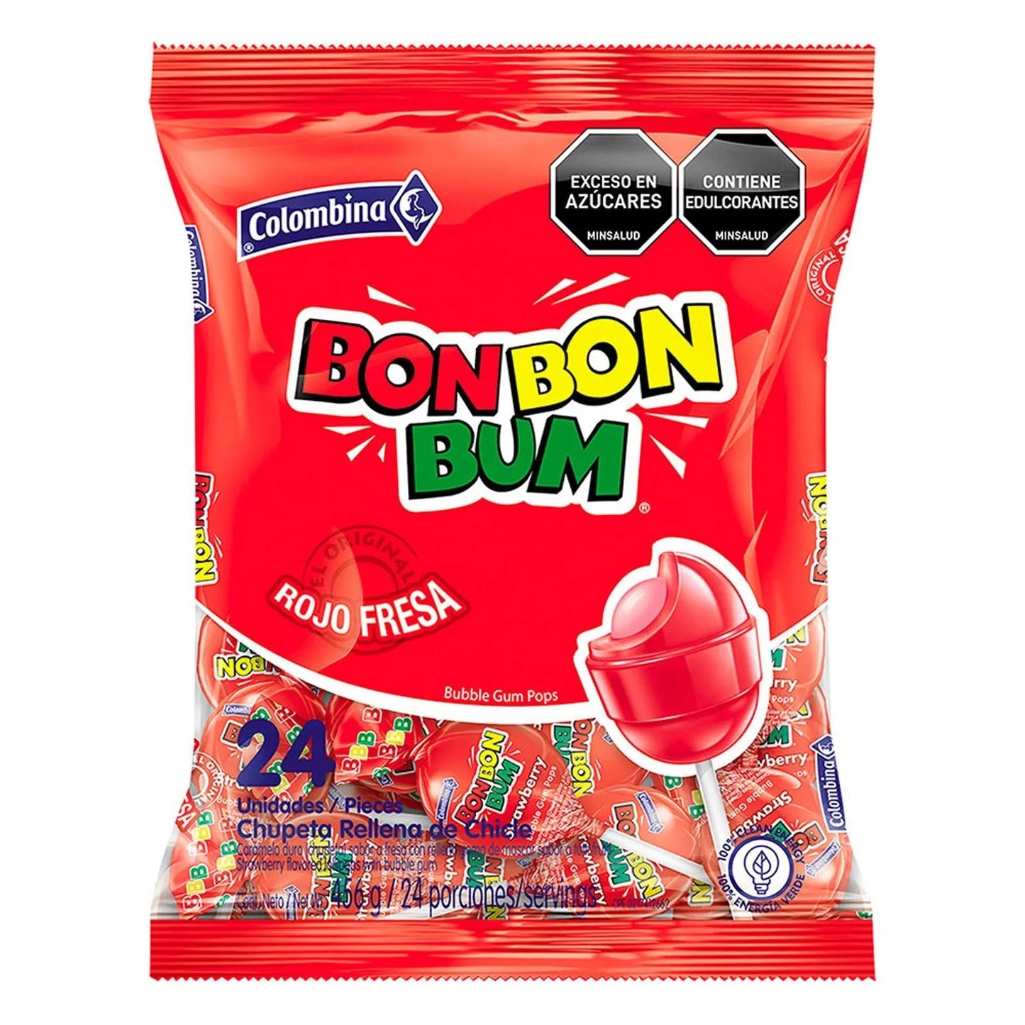 Bon Bon Bum – Fruity Lollipop with Bubble Gum center – Perfect for Parties and Sharing - JETa Imports®
