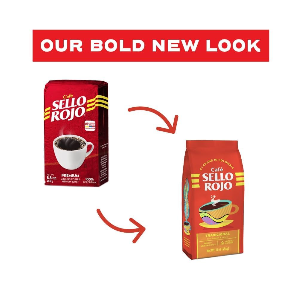 Cafe Sello Rojo Tradicional Medium Roast Ground Coffee Bag - 16 oz - JETa Imports®