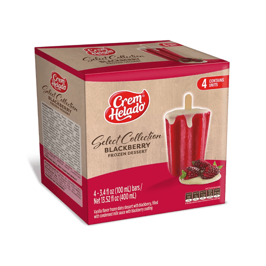 Crem Helado Select Collection Blackberry Frozen Dessert – 4 - Pack – 13.5 fl oz (400 ml) – Premium Colombian Ice Cream Treat – Imported from Colombia - JETa Imports®