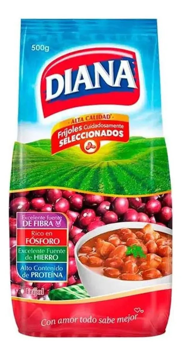 Diana Red Cargamanto Beans – 500g (17.6 oz) – Authentic Colombian Dry Beans – Imported from Colombia - JETa Imports®