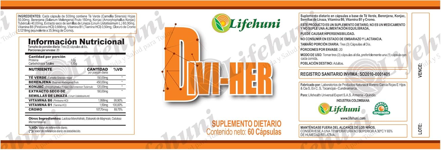 Divi - Her(b) 60 Capsules - Dietary Supplement - JETa Imports®