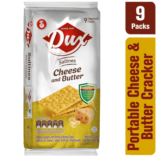 Dux Cheese & Butter Crackers – 9 Count Bag – 198g (7 oz) – Savory Colombian Snack Crackers – Imported from Colombia - JETa Imports®