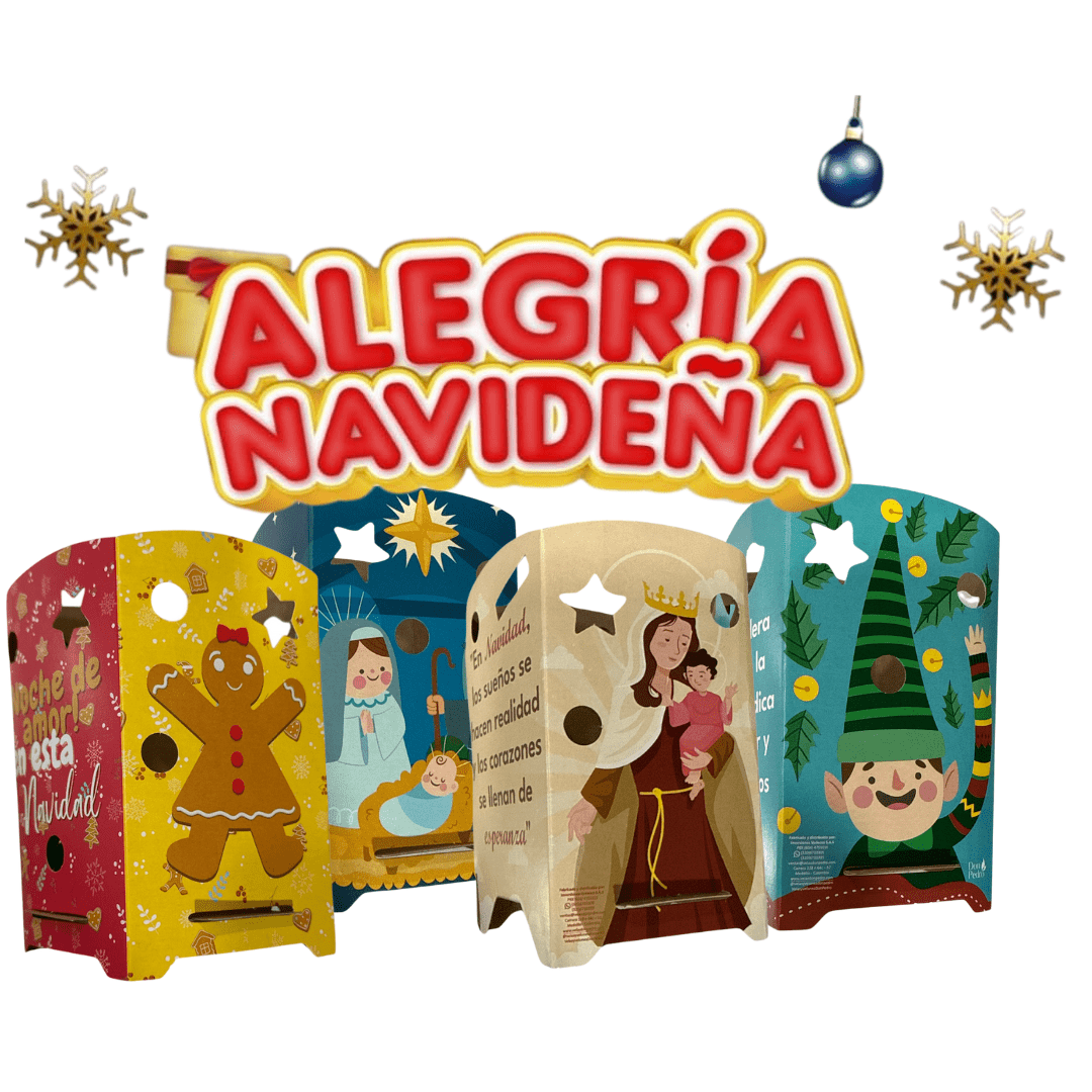Faroles Navideños Colombianos con Bellos Mensajes - Colombian Christmas Lanterns - 10 Assorted Pack - JETa Imports®