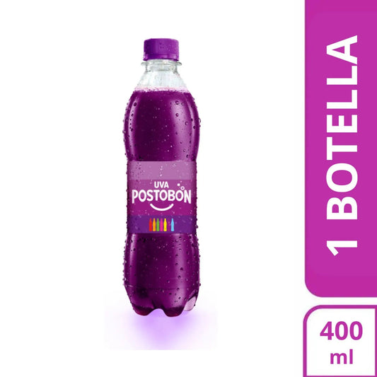 Gaseosa Postobón Uva – 400ml (13.5 fl oz) – Colombian Grape - Flavored Soda - JETa Imports®
