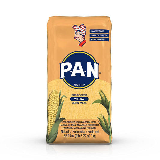 Harina Pan de Maíz Amarillo Precocida - 1kg - Premium Yellow Corn Flour - JETa Imports®