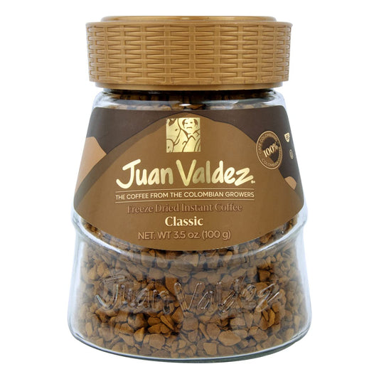 Juan Valdez Classic Coffee – 100g (3.5 oz) – Colombian Freeze - Dried Instant Coffee - JETa Imports®