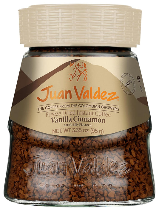 Juan Valdez VaniCanela Coffee – 95g (3.35 oz) – Freeze - Dried Colombian Instant Coffee with Vanilla & Cinnamon Flavor - JETa Imports®