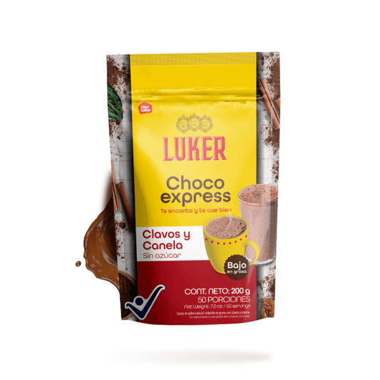LUKER Choco express 200g - Clavos y Canela sin Azúcar - JETa Imports®