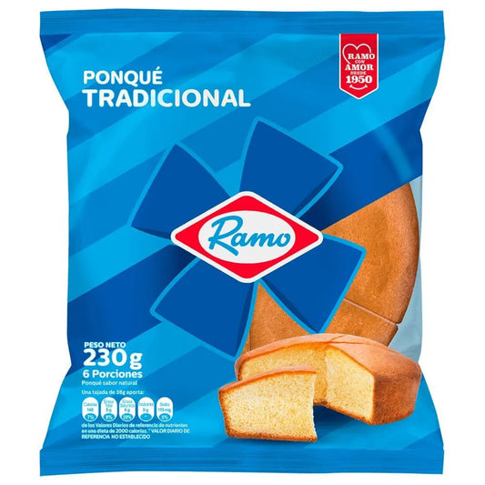 Ponqué Ramo Tradicional 230 g – Traditional Colombian Pound Cake – 230 g (8.11 oz) – 6 Portions – Imported from Colombia - JETa Imports®