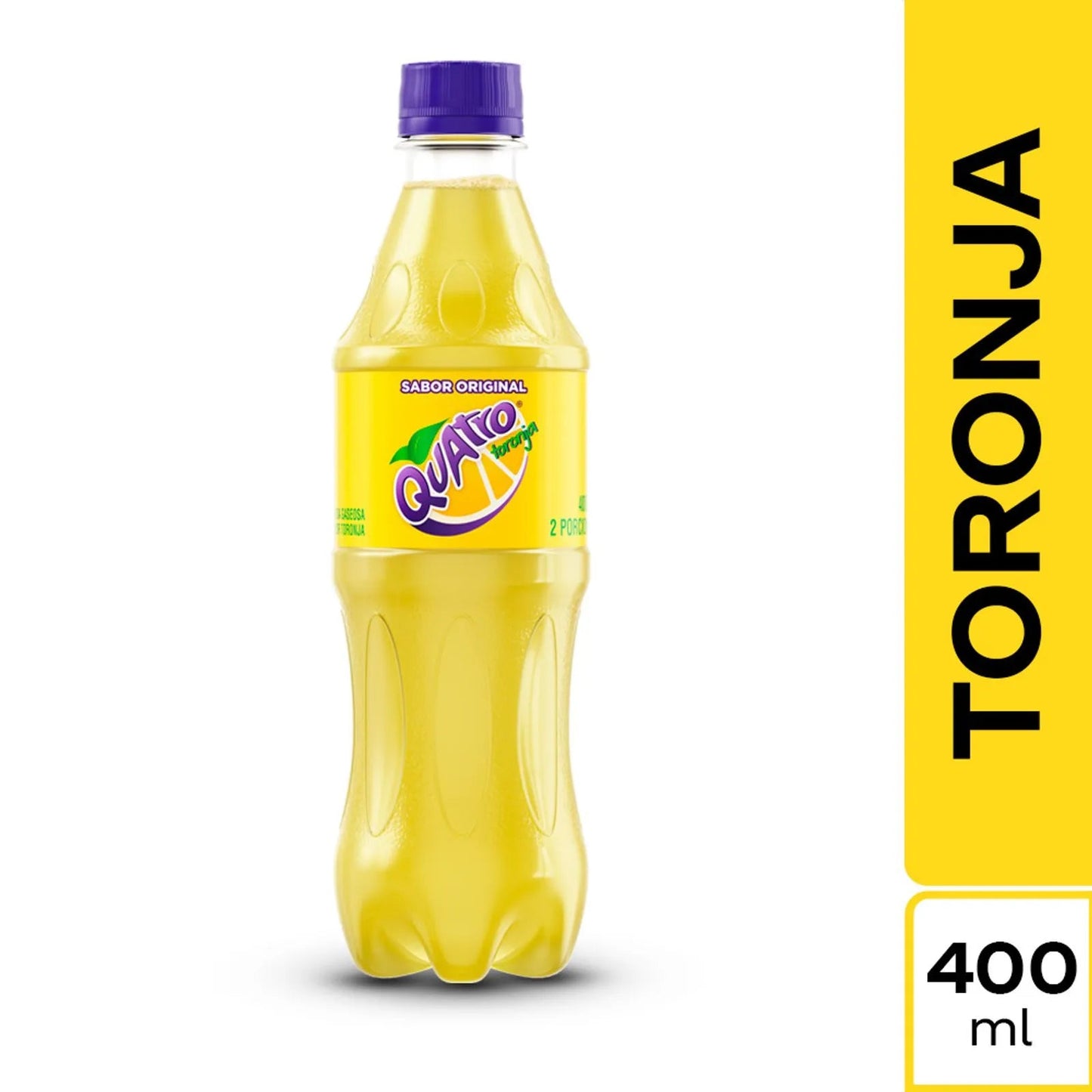 Quatro Toronja Soda – 400ml (13.52 fl oz) – Refreshing Grapefruit - Flavored Soda - JETa Imports®