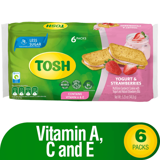 TOSH Sandwich Cookie - 6 Pack - 5.08 oz - Assorted Flavors - JETa Imports®