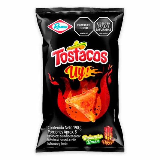Tostaco RAMO Habanero Limón – 190g (6.7 oz) – Spicy Corn Snack with Lime and Habanero Flavor - JETa Imports®