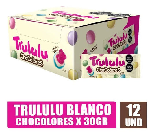 Trululu Chocolores White Chocolate - Coated Gummies – 12 Pack – 360g (12.7 oz) – Imported from Colombia - JETa Imports®